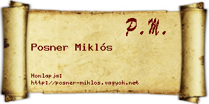 Posner Miklós névjegykártya
