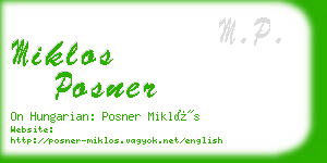 miklos posner business card